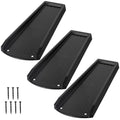 plusgutter Rain Gutter Downspout Splash Block, Gutter Downspout Extensions for Water Drainage, 24" Gutter Splash Guards Downspout Extender, Fixable Down spout Drain Trays with PE Nails(3 Pack, Black) - color: Black