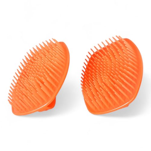 Detangler Hair Brush 2 Pack for Wet & Dry Hair (4×3 in) - Firm Bristle Shampoo Scalp Massage Brush for Shower - Pain-Free Detangling for Women, Men, Kids (Red) - color: Red