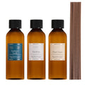COCORRÍNA Reed Diffuser Refill Set, 10.2oz Scented Oil Refill 3 Pack, Clean Linen, Cashmere Vanilla, Gardenia, Long Lasting Oil Diffuser Refill with 18 Sticks for Bathroom & Bedroom