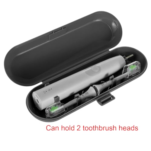 Cosmos Pack of 2 Plastic Travel Case Toothbrush Carrying Case Holder Container Compatible with Oral B Pro and also for Sonicare & Other Toothbrush - color: Black + White