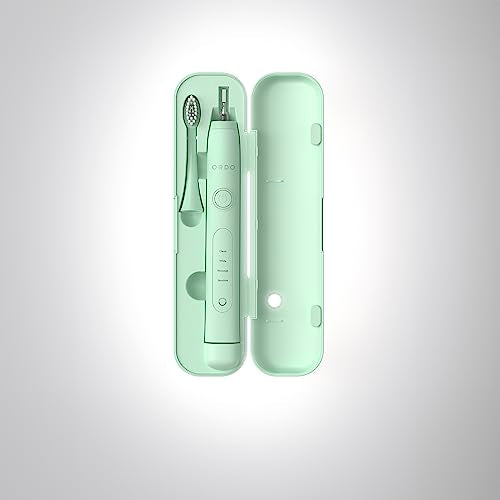 ORDO Sonic+ Toothbrush Travel Case, portable USB Charging, Mint Green | Sonic toothbrush holder, durable design, secure magnetic closure, travel friendly, toothbrush not included - color: Mint Green
