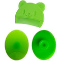 Baby Bath Brush, Baby Cradle Cap Brush, Silicone Massage Brush, Baby Comb, Children's Comb（3pcs） (Green) - color: Green