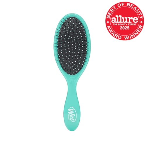 Wet Brush Original Detangler Hair Brush, Amazon Exclusive Aqua- Ultra-Soft IntelliFlex Bristles-Detangling Hairbrush Glides Through Tangles For All Hair Types (Wet Dry & Damaged Hair) - Women & Men | Ultra Soft IntelliFlex Bristles Gently Separate Knots w