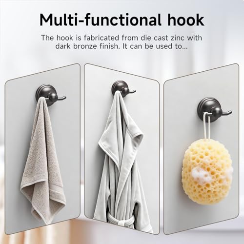 Formosa Design Hardware Classic 4-Piece Bathroom Accessories Set, 24-inch Towel Bar, Toilet Paper Holder, Towel Ring, and Robe Hook, Durable Zinc Alloy & Stainless Steel, (Oil Rubbed Bronze Finish) - color: Oil Rubbed Bronze