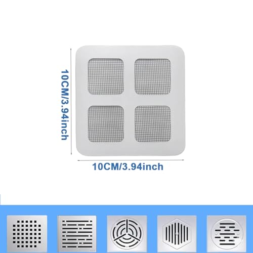 Disposable Shower Drain Hair Catcher 30 Pack, Waterproof Peel and Stick Mesh Drain Strainer Stickers for Shower, Bathtub, Bathroom Sink, Laundry and Tub Drains — Hair Trap Clog Prevention