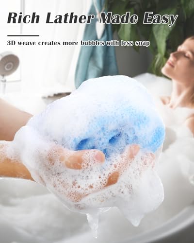 3 Pack Back Exfoliator for Shower and Dead Skin Removal, Exfoliating Body Scrubber for Smooth Skin Japan Washcloth for Shower & Bath, Versatile Body Scrub Towel - style: Gentle + Medium + Deep