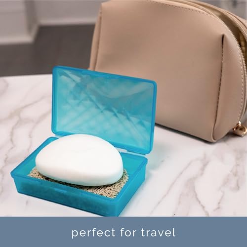 S&T INC. Bar Soap Holder for Kitchen, Bathroom, and Soap Dish, 4 Pack, Cream, 2.9 inches by 4.4 inches - color: Cream, size: 4 Pack
