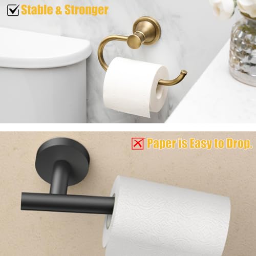 BESy Antique Brass Toilet Tissue Paper Holder Bathroom Accessories Toilet roll Paper Hanger, SUS304 Stainless Steel,Wall Mounted, Rustproof - color: Antique Brass