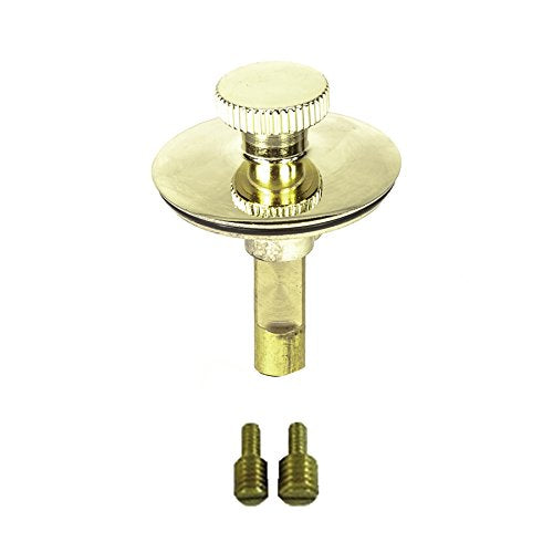 Universal Lift n Turn, (Twist Close) Bath Tub/Bathtub Drain Stopper Includes 3/8" and 5/16" Fittings - color: Polished Brass, size: No Hair Catcher