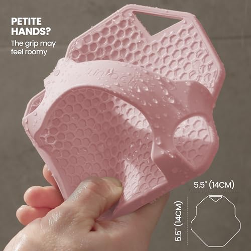 Silicone Shower Scrubber for Body – Exfoliating Loofah Alternative, Zinc & Silver-Infused, Hygienic & Gentle for Sensitive Skin, Durable & Long-Lasting Body Scrubber for Women - Rose Pink - color: Rose Pink