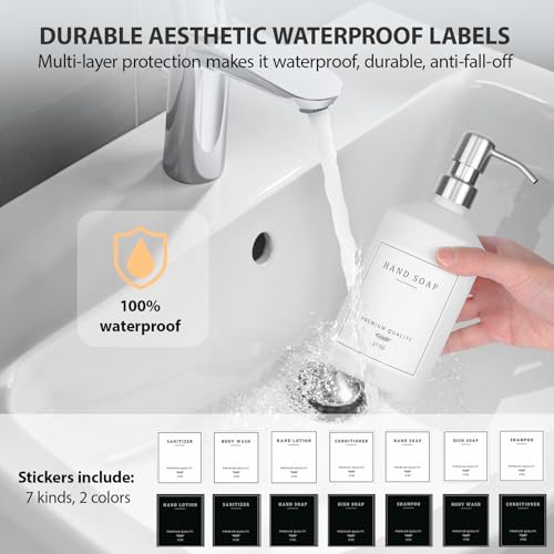 White Glass Soap Dispenser for Kitchen, Dish and Hand Soap Dispenser with Silver Stainless Steel Pump, Modern Kitchen Decor and Accessories (White Bottle/Silver Pump) - color: White Bottle + Silver Pump
