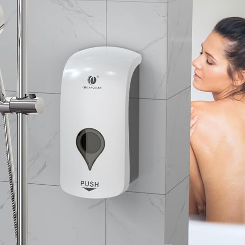 Manual Foam Soap Dispenser, 35oz (1000ml) Commercial Refillable Foaming Soap Dispenser-White, CHUANGDIAN - color: White