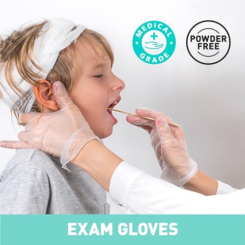 OKIAAS Disposable Gloves L, Food Safe| Latex-Free and Powder-Free Clear Vinyl Gloves for Cooking, Food Prep, Household Cleaning | Large,100 Counts/Box - color: Clear - Box of 100, size: Large (Pack of 100)