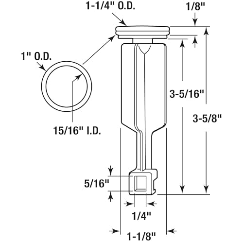 Prime-Line MP53265 Lavatory Drain Plug, 3-5/8 In., Plastic, Chrome | Fits Pfister, Single Pack