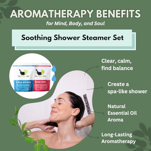 Aromatherapy Shower Steamer Gift Set - USA Made Mothers Day Gift for Mom - Shower Bomb Tablets Made with Soothing Natural Essential Oils - Relaxation Gift for Women and Men - style: Soothing Combo