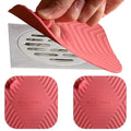 Shower Drain Cover Tub Stopper,2 Pieces Sewer Anti-Odor Mat Deodorizing Drain Plugs for Kitchen,Bathroom and Laundry(5.9x5.9 inch) Red - color: Red/2-piece Set