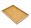 Natural Bamboo Serving Tray Platter 17.75 x 11.8 Rectangular, Bamboo - color: Bamboo, size: 17.8" x 11.8" x 1.2"
