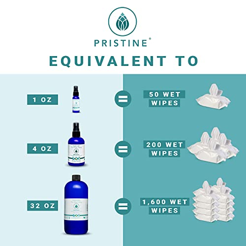 Pristine Toilet Paper Spray: As Seen on Shark Tank, the More Natural Alternative to Flushable Wet Wipes & Personal Cleansing Wipes, Spray Dry Toilet Paper to Create a Flushable Wipe - Original