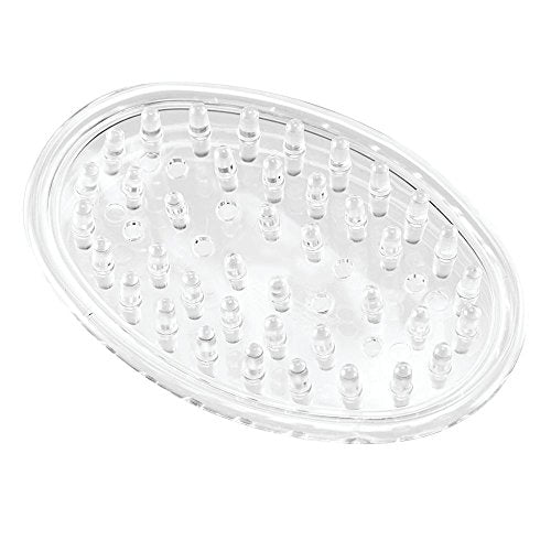 iDesign Plastic Soap Dish, Soap Saver, and Kitchen Sponge Holder - Set of 3, 0.75” x 3.25” x 4.75”, Clear (Pack of 12) - color: Clear (Pack of 12), style: Pack of 3