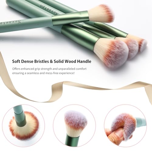 Makeup Brushes, Quality Make Up Brushes 28Pcs Makeup Brushes Set Professional, Beginner Make-up Sets With Case, Soft Brush Kits Sponges Masks Spatula,Travel-Friendly Women Girls Gift Sets - color: Green