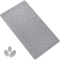 Bathtub Mat Non Slip with Suction Cups - 100% Rubber Bathroom Mat Textured for Bath Tub Shower Safety - Soft on Touch - BPA/PVC Free - Pet Dog Bath Mat - Machine Washable - 16 × 28 Inch（Gray） - color: Gray, size: 28" x 16" (Rectangular)