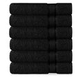 COTTON CRAFT Ultra Soft Hand Towels - 6 Pack -16x28-100% Cotton Face Towel Set - Absorbent Quick Dry Everyday Luxury Hotel Bathroom Kitchen Spa Gym Shower Pool Camp Travel Picnic - 580 GSM - Black - color: Black, size: 6 Pack Hand Towels
