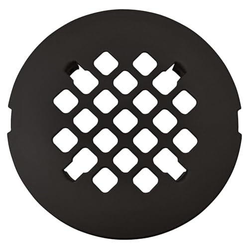 4 ¼” Oil Rubbed Bronze Snap-in Shower Drain Cover - Solid Brass Construction - 4.25" OD Shower Drain Strainer - Easy Install - Premium Round Shower Drain Cover - Bronze Replacement Grate - color: Oil-rubbed Bronze