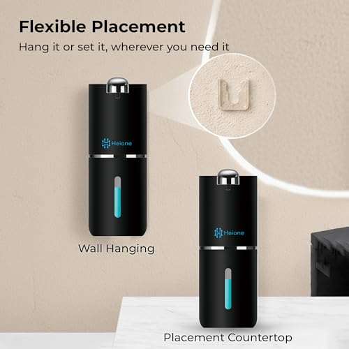 Automatic Foaming Soap Dispenser, Black | IPX5 Waterproof 12.8oz / 380mL Capacity 4 Adjustable Foam Levels USB-C Rechargeable Long-Lasting Battery - color: Black (Foamy)