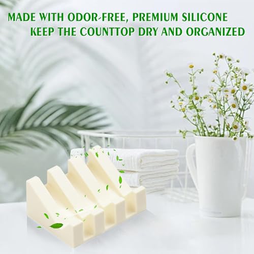 Soap Dish Holder for Shower with Suction Cup, Silicone Soap Holder & Saver Self-Draining Bar Soap Dish Keeps Soap Dry for Bathroom, Kitchen, Bathtub, Extends Soap Life (CreamWhite-3Pack) - color: Cream White - 3 Pack