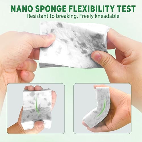Magic Erasers Sponge Regenerative Material, Multi-Purpose 3.5X High-Density Melamine Foam Cleaning Pads, Cleaning Foam Sponge Eraser in Bulk for Kitchen, Bathroom, Walls, Shoes & Car(50)