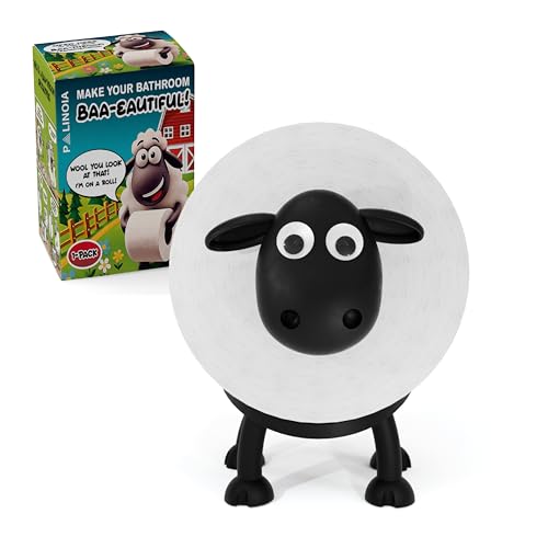 Black Sheep Toilet Paper Holder, Free-Standing Toilet Paper Roll Organizer, Funny Farmhouse Bathroom Decor, Novelty Sheep Bathroom Accessory – 1 Pack Gift Box - size: 1 Pack