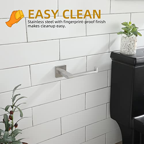 KOKOSIRI Toilet Paper Holder Brushed Nickel for Kitchen Bathroom Washroom Toilet Tissue Roll Paper Holder Stainless Steel, Wall Mounted B2006BR - color: Brushed Nickel