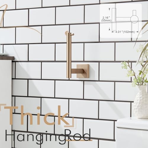 KOKOSIRI Toilet Paper Holder Champagne Bronze Toilet Roll Holder Hold Mega Rolls Kitchen Bathroom Tissue Paper Dispenser Stainless Steel, B2005CPG - color: Champagne Bronze, size: Horizontal