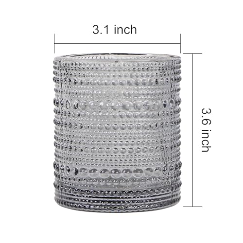 Grey Toothbrush Holders for Bathrooms, Glass Toothbrush Holder with 2 Slot Divider, 10oz Bathroom Tumbler and Mouthwash Cup, Tooth Brush Holder for Brushes, Toothpaste - color: Grey