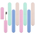Tecbeauty 8Pcs Travel Toothbrush Case, Portable Toothbrush Holder Container Protector Cover for Travel, Business, Camping, School