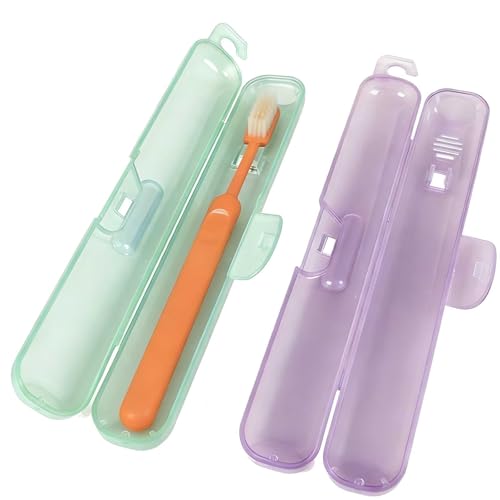 4 Pack Toothbrush Travel Case, Breathable Small and lightweight Toothbrush Holders - Compact Toothbrush Organizer for Travel, Vacation, Camping, Gym, Business Trips, Office, Cruise