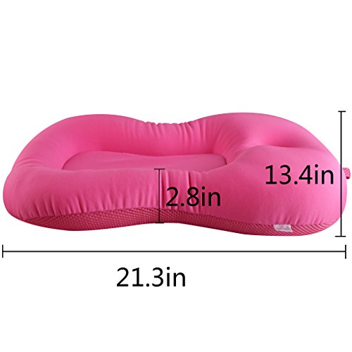 Baby Bath Mat, KAKIBLIN Baby Bathtub Cushion Soft Anti-Slip Bath Pad 0-6 Month Infant Bath Pillow, Pink - color: Pink