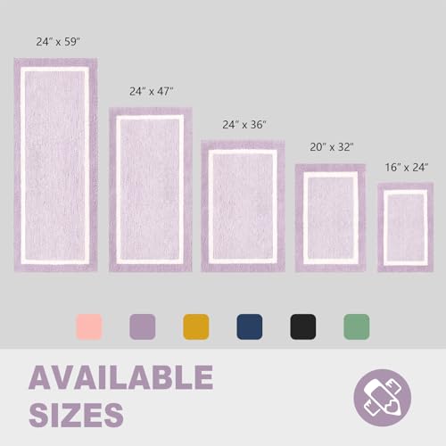 CozeCube Bath mats for Bathroom Non Slip, Fluffy Absorbent Microfiber Bath mat Washable, Aesthetic Bathroom Rugs, Cute Purple Bath mat, Lavender, 32" x 20" - color: A-lavender, size: 2'8" x 1'8" (Rectangular)