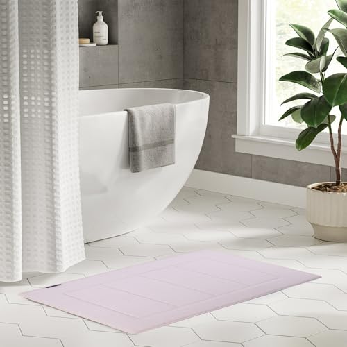 Bathroom Rugs, High Density Memory Foam Bath Mat, Absorbency & Non-Slip, Easy Care, Machine Washable Bath Mats for Bathroom, Shower&Tub, Modern Coral Velvet (White, 17" x 24") - color: New White, size: 1'5" x 2' (Rectangular)