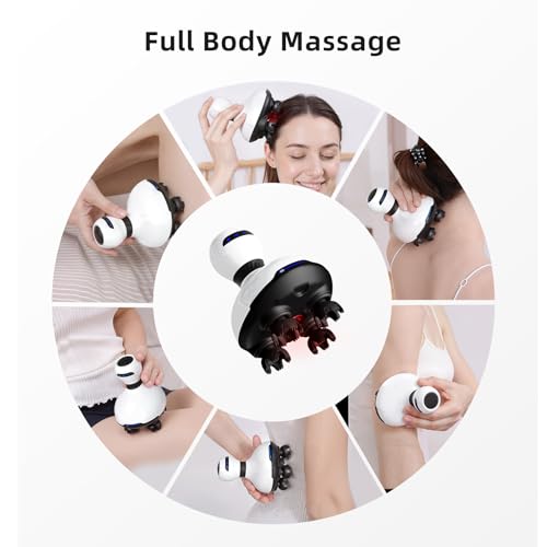 Electric Scalp Massager with Mutlti-Modes Vibration & Waterproof, Held Portable Head Scratcher Massager for Hair Growth, Deep Clean and Stress Relax