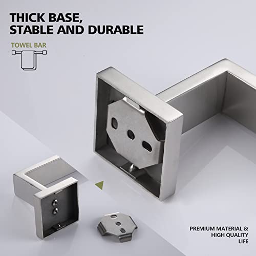 KOKOSIRI 24-Inch Single Towel Bar, Bathroom Kitchen Towel Holder, Wall Mounted Stainless Steel Towel Rack 2 Pack, Brushed Nickel, B4003BR-L24-P2 - color: Brushed Steel, size: 24-Inch (2 Pack)
