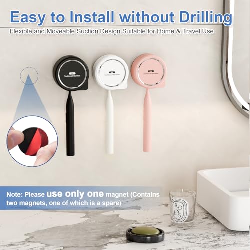 UV Toothbrush Sanitizer Holder, Toothbrush Sanitizer and Holder Cover Caps with Fan Drying, Rechargeable Portable Toothbrush Cleaner Case Fits Most Electric and Manual Toothbrushes (Black) - color: Black