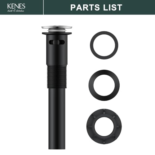 KENES Bathroom Sink Drain Stopper Pop up Sink Drain with Overflow, Brushed Nickel Lavatory Bathroom Vanity Sink Drain Assembly, Built-in Anti-Clogging Strainer - color: Brushed Nickel, size: Big Pop up Cap (With Overflow)
