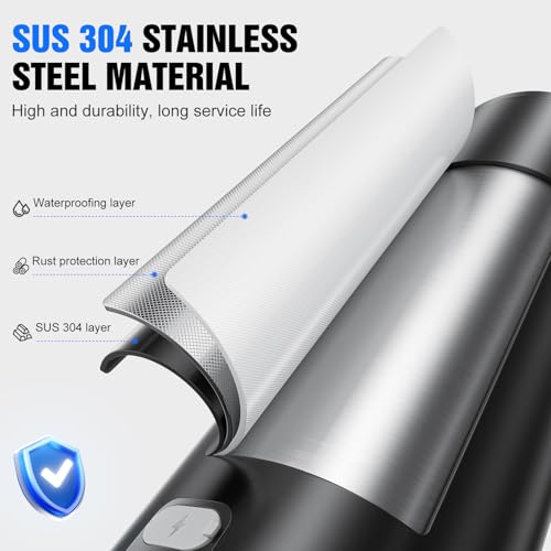 Fantictas Touchless Foaming Soap Dispenser, Stainless Steel Automatic Foam Soap Dispenser, USB-C Rechargeable Sensor Pump with 3 Adjustable Levels, 11.5 oz for Bathroom & Kitchen - color: Black, style: Foam