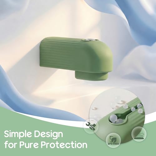 Roslim Silicone Baby Bathtub Faucet Cover, Bath Faucet Cover for Kids Bathtub Safety, Spout Cover for Baby, Toddler，Upgraded Bath Tub Spout Protector Cover, Universal Fit, Olive Green - color: Olive Green