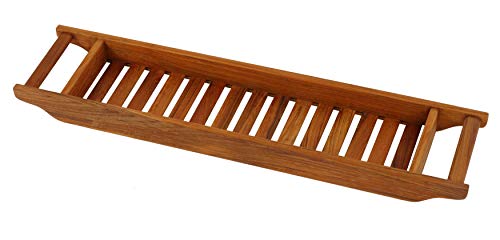 Bare Decor Vaske Natural Teak Wood Bathtub Caddy, 33" Wide