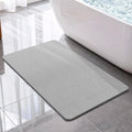 THMINS Non-Slip Stone Bath Mat with Rubber Bottom, 24''x16'' Diatomaceous Earth Shower Mat, Super Absorbent, Self-Quick-Drying, Easy to Clean for Bathroom/Ktichen, Gray - color: Gray 1 Pack