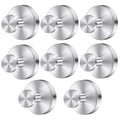 Silver Waterproof Suction Cup Hooks, 8-Pack Heavy Duty Stainless Steel No Drill Shower Hooks for Hanging Towels, Robes, Loofahs, Holder Holds Strong on Tile, Glass, Mirror, Wall, Bathroom Door - color: silver-8pcs
