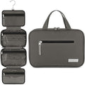 Eco Sun Hanging Travel Toiletry Bag — Designed in Hawaii — Water-resistant Travel Organizer for Bathroom Accessories (Grey) - color: Grey