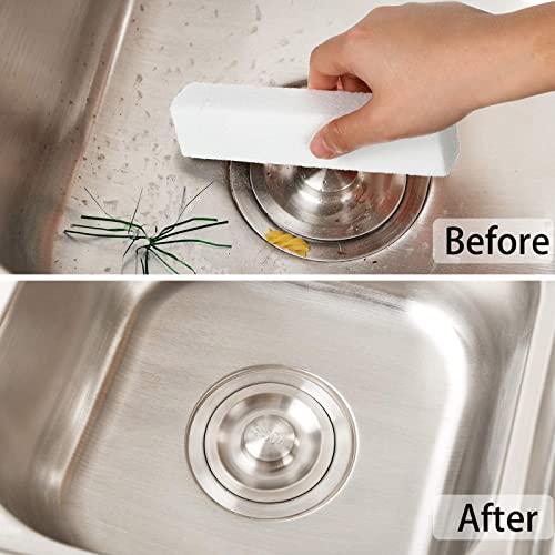 Norme 30 Pack Pumice Stones for Toilet Bowl Cleaning Scouring Pad Pumice Stick Cleaner for Cleaning Toilets Bathtubs Grills Kitchen Oven Stove Swimming Pools Sinks 5.9 x 1.4 x 0.9''(White) - color: White